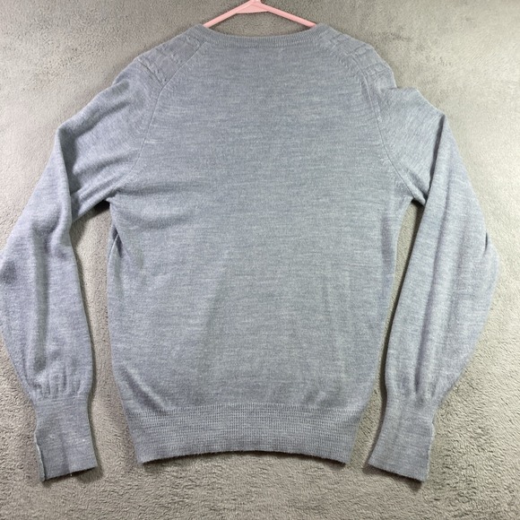 Vtg Isley Sweater Adult Medium Gray Embroidered Duck V Neck Flying Scotsman USA - Picture 14 of 15